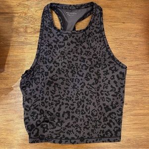 Athleta cropped leopard tank